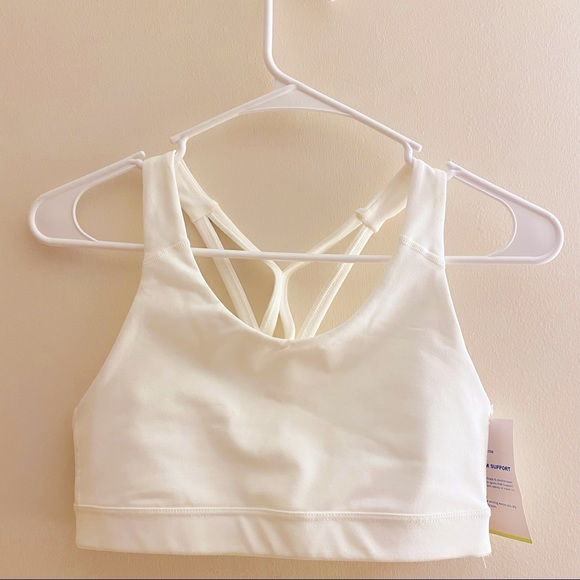 NWT Old Navy White Sports Bra in Small - Picture 2 of 6